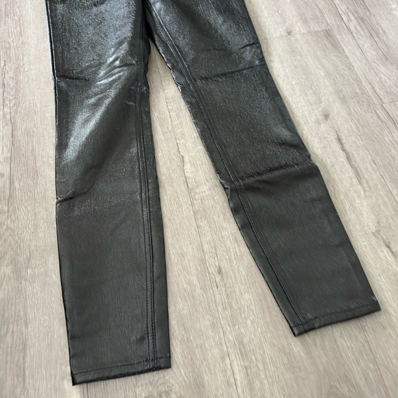 NWT Free People We The Free Phoenix Coated Jeans Black Shiny Patent Size 26 - Picture 5 of 12